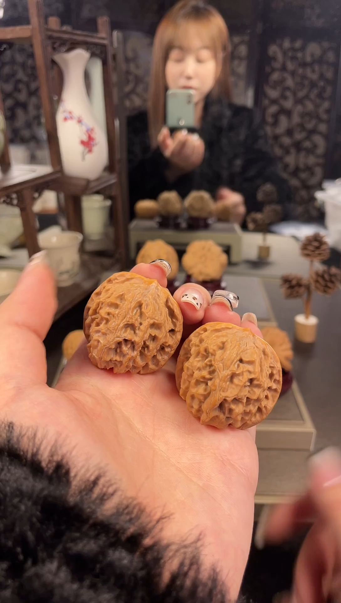 【闪购商品】文玩核桃把件苹果园38尺-5