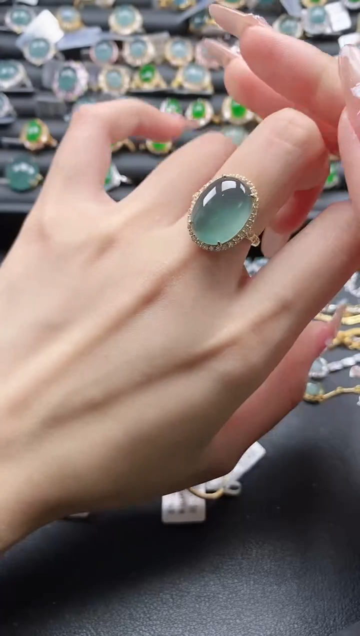 【闪购商品】翡翠戒指银S925镶嵌51151