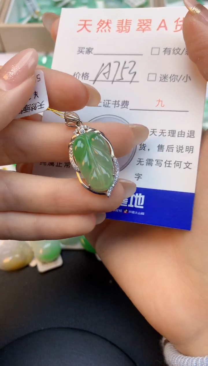 颈饰未镶嵌翡翠天然缅甸a货翡翠百元以上9元证书费自理