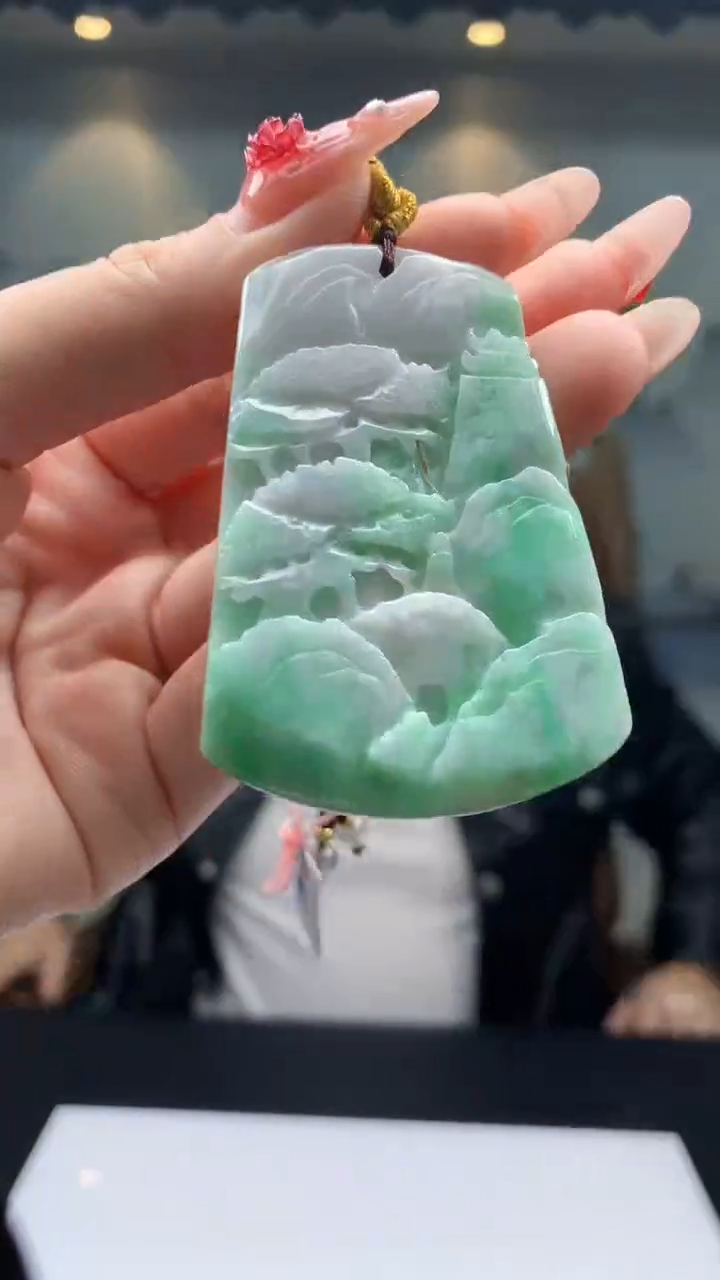 【闪购商品】定制翡翠未镶嵌1072ry-毛货挂件35