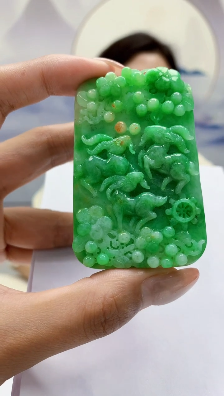 定制翡翠未镶嵌4829MM-毛货挂件93