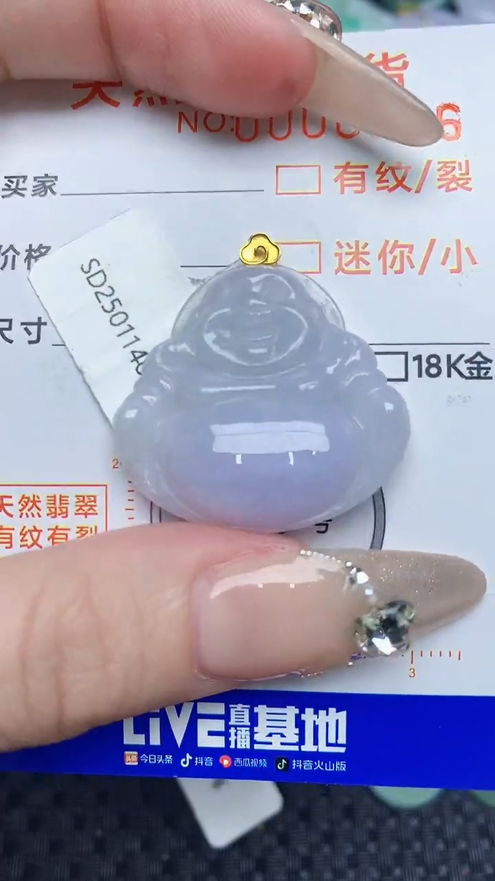【闪购商品】翡翠颈饰18K金镶嵌6868767868