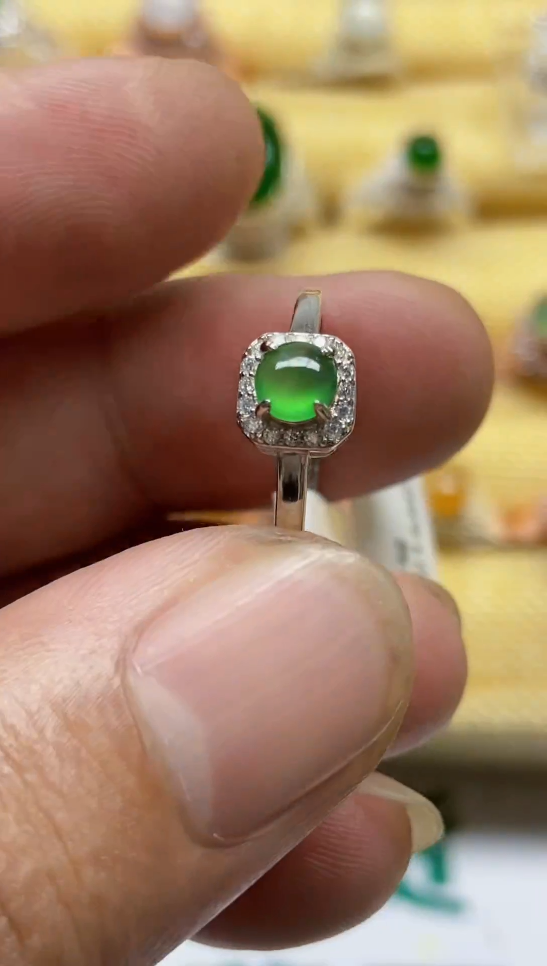 【闪购商品】翡翠戒指银S925镶嵌0000