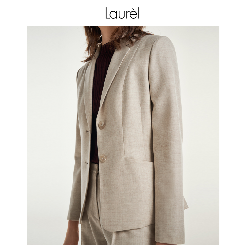 【丽公主专享】Laurel新款羊毛绒两粒扣西装女LWL351T05700
