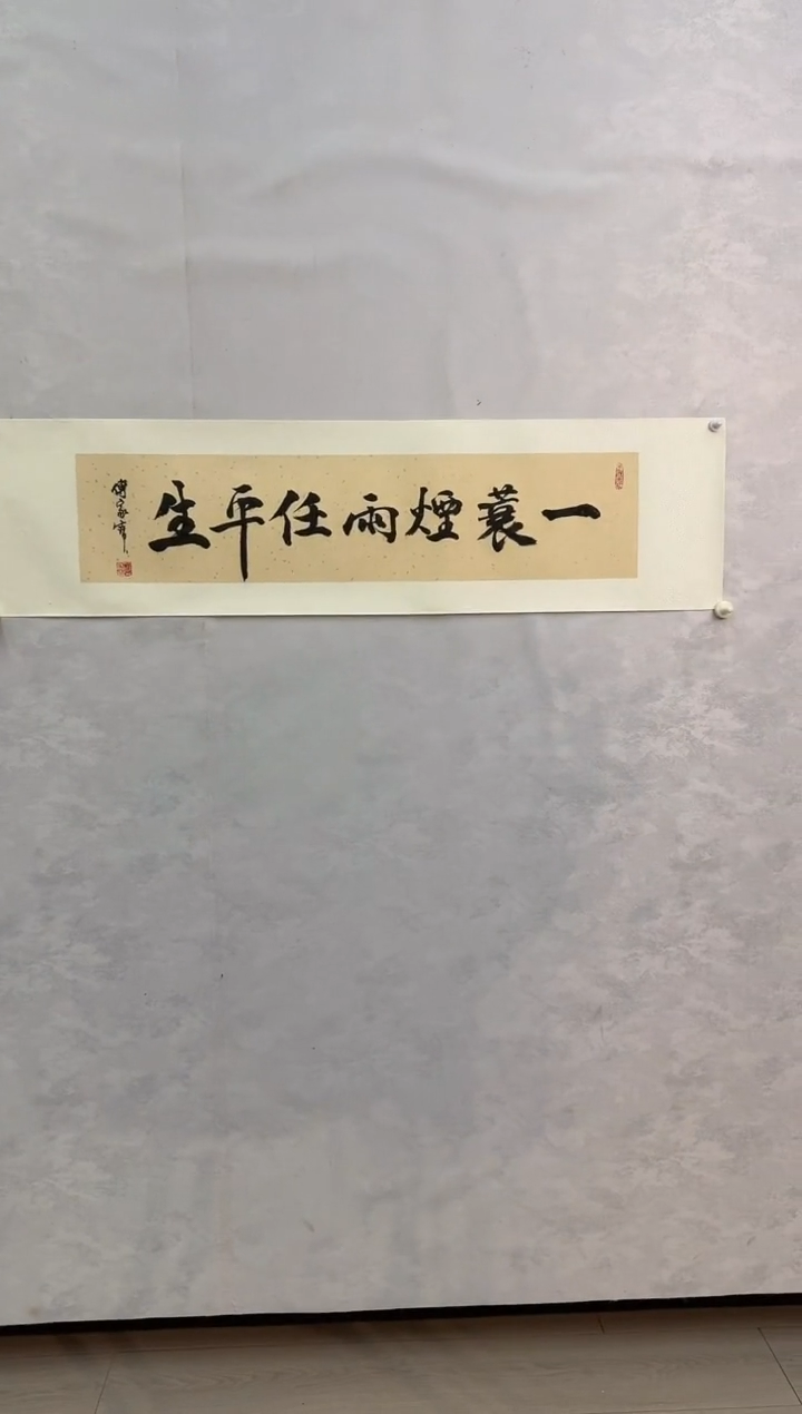 国画炳山艺术--傅家宝老师作品 一蓑烟雨