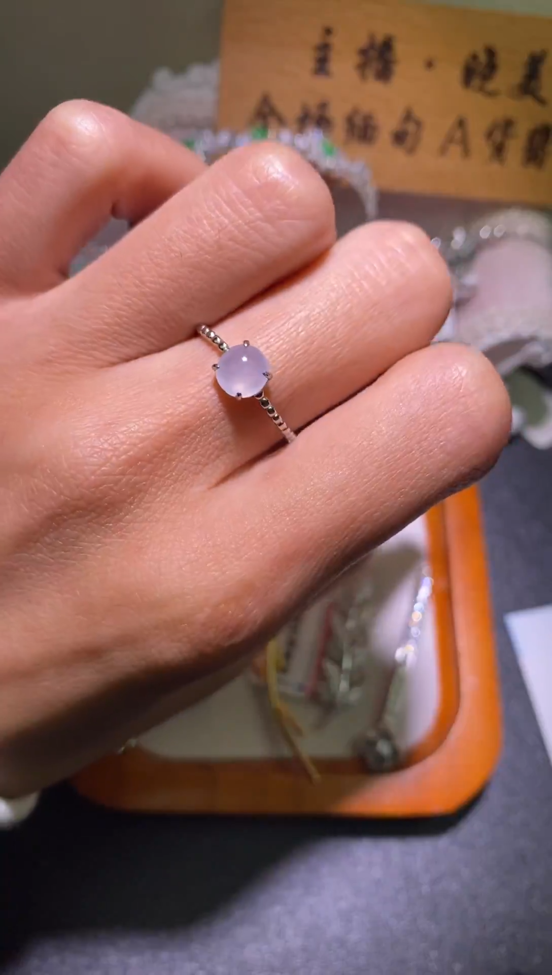 银S925镶嵌戒指翡翠012