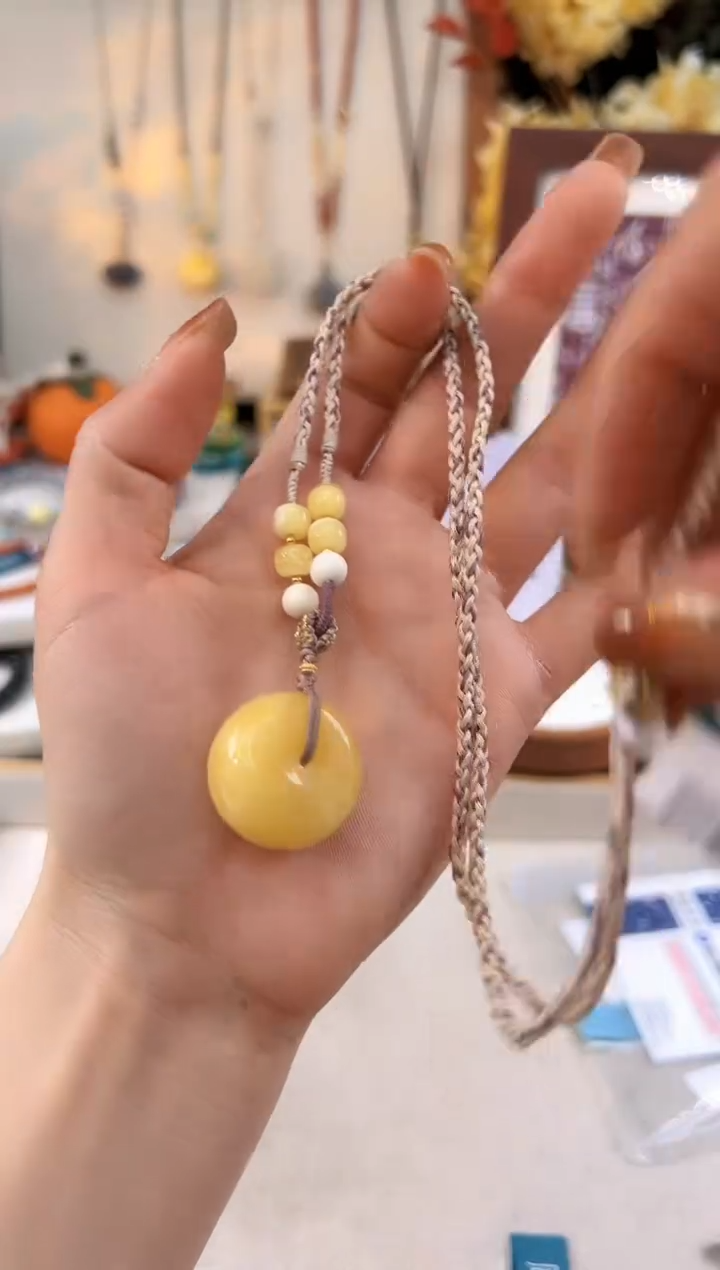 【闪购商品】琥珀吊坠18K金镶嵌@@H921J015273