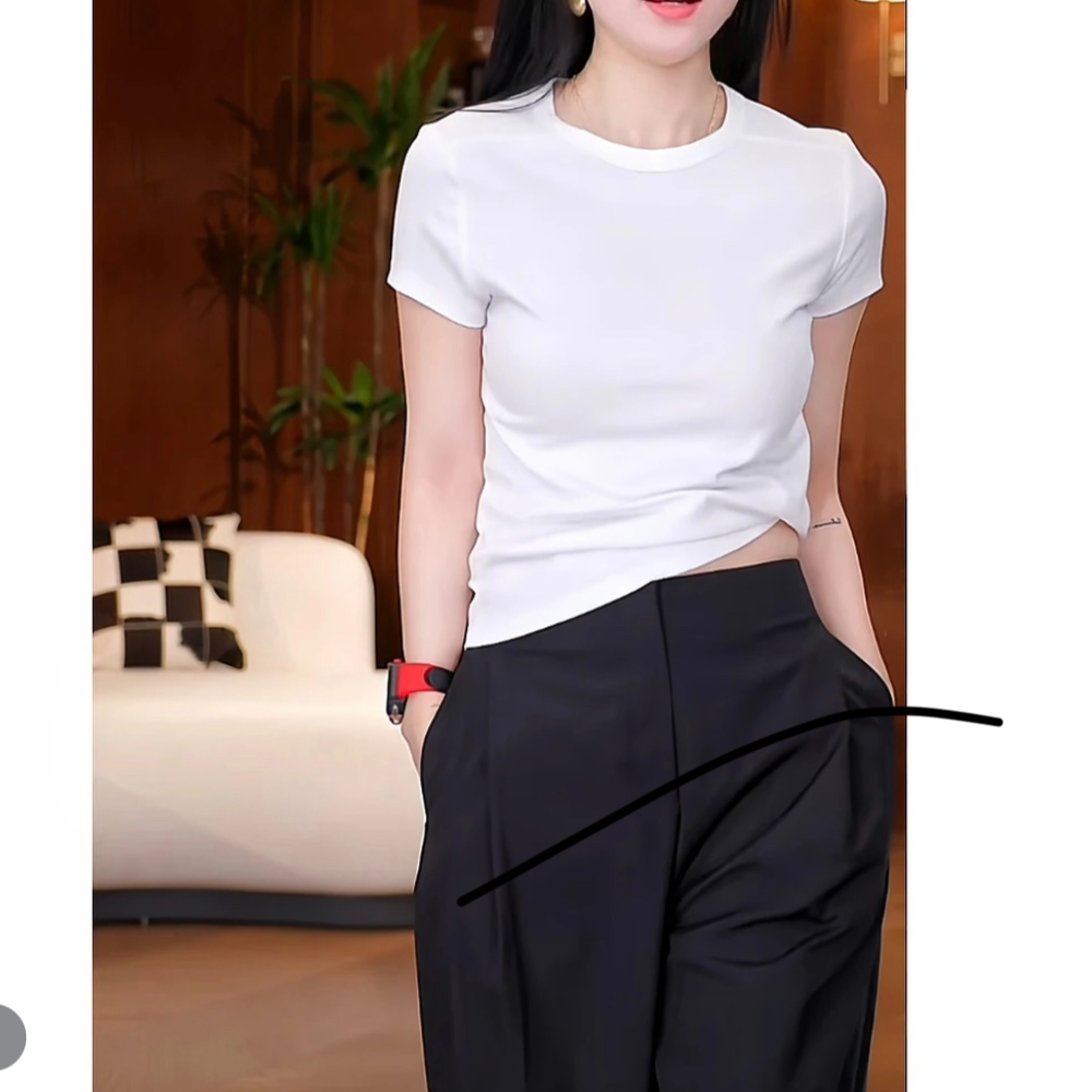2025新款简约百搭“舒适tee”显瘦气质夏季时尚通勤设计感