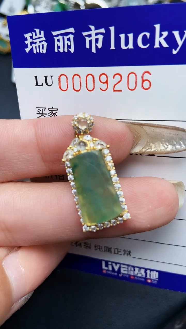 【闪购商品】翡翠颈饰银S925镶嵌9206