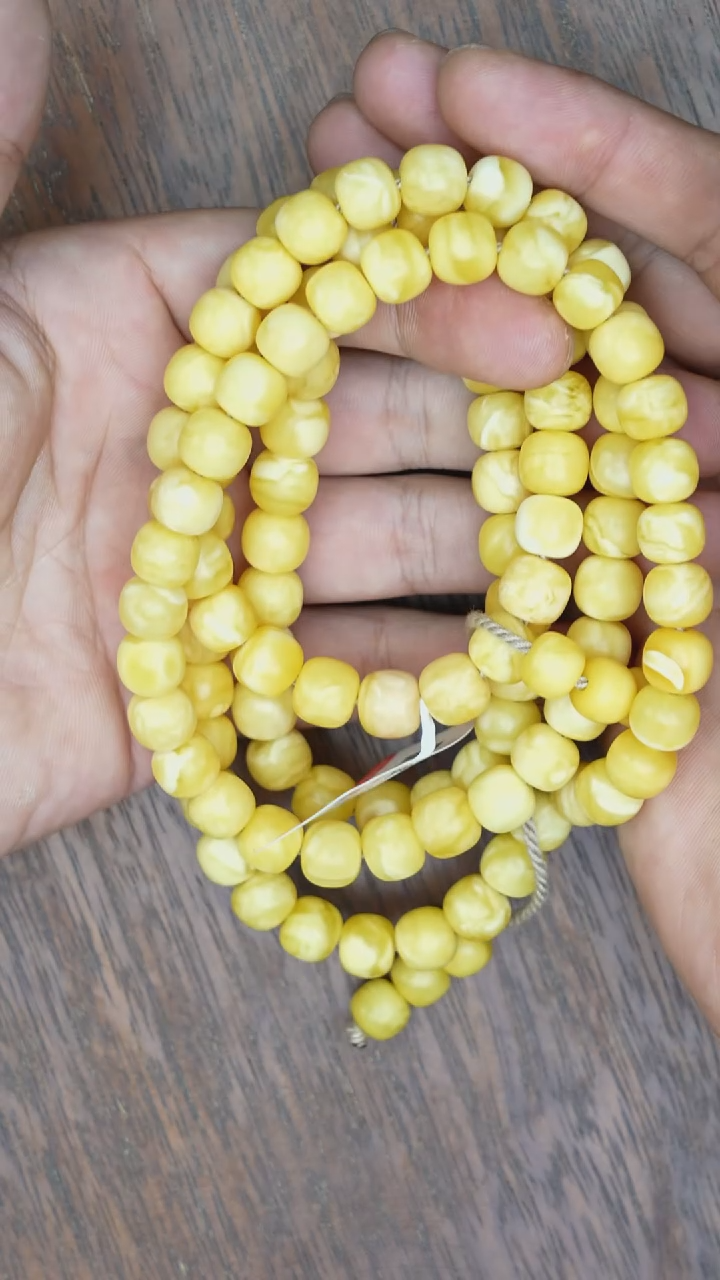 【闪购商品】琥珀裸石未镶嵌白蜡橘皮老型108多样性发其一