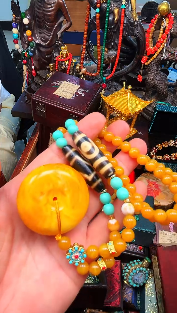 未镶嵌颈饰蜜蜡安哥精品专属链接d66