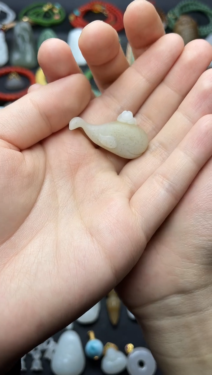 颈饰未镶嵌和田玉风*?小鲸鱼【定制】06