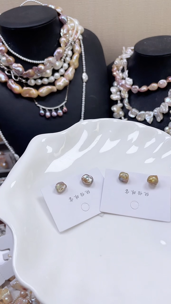 未镶嵌耳饰淡水珍珠【纯恬饰品】（多样性发货发一）