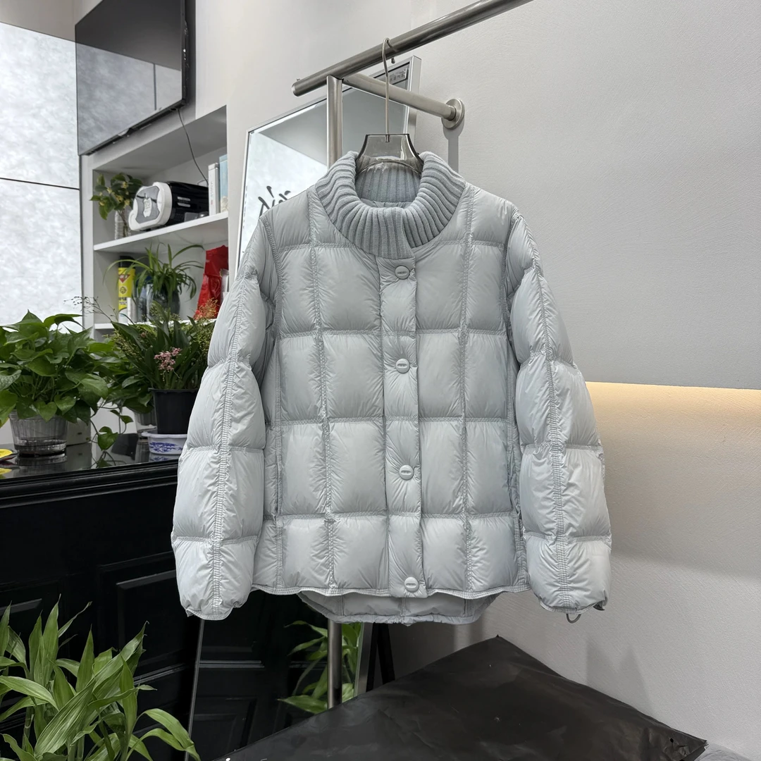 冬季新款针织立领泡芙棉服高端定制棉服外套