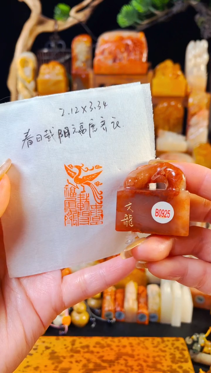 【闪购商品】老挝石印石手工篆刻《春日载阳...》