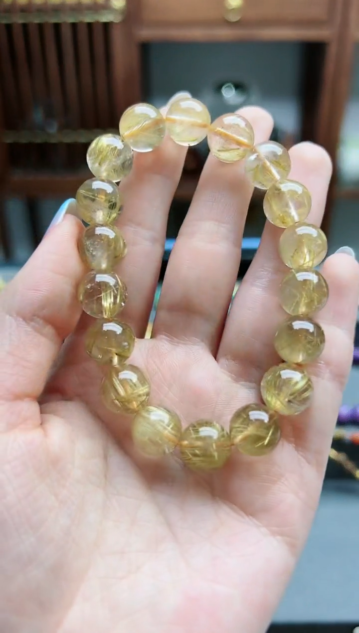 【闪购商品】水晶手串未镶嵌金发晶水晶手串*1 ZD