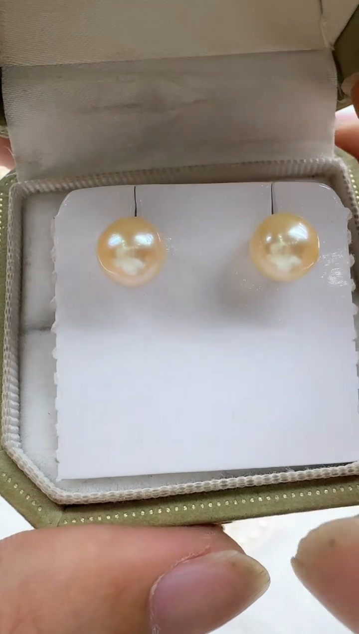 【闪购商品】海水珍珠耳饰18K金镶嵌清货