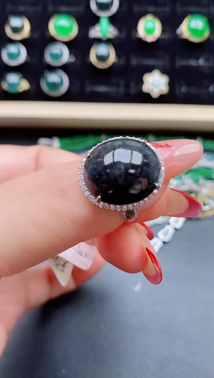 【闪购商品】翡翠戒指银S925镶嵌21312312