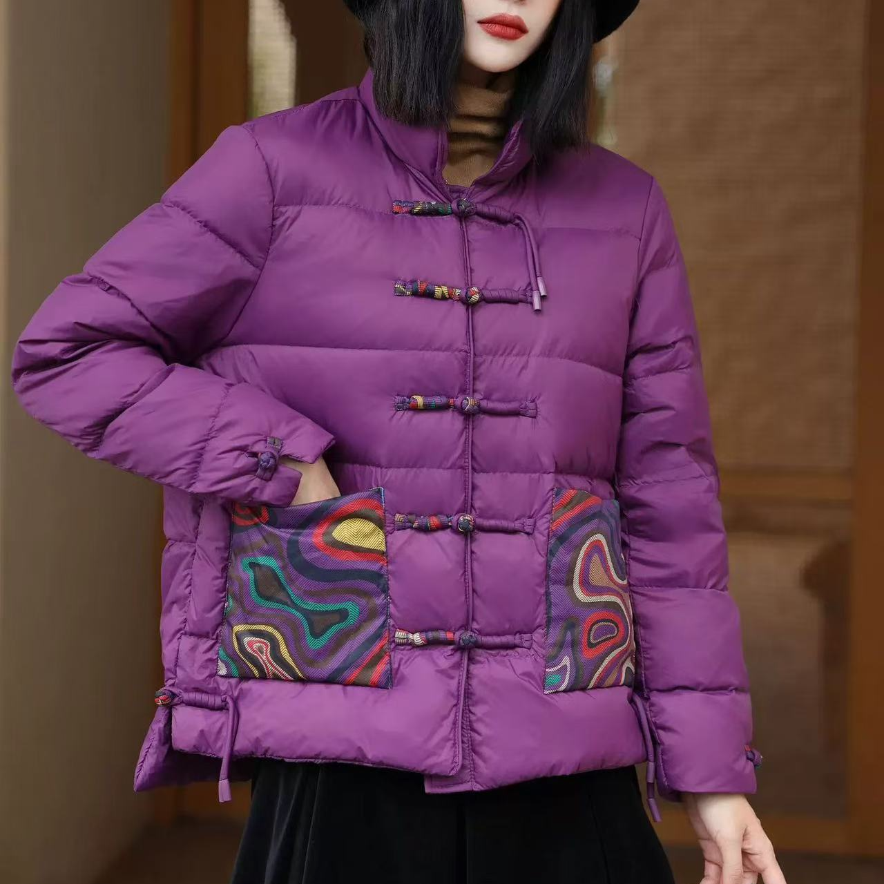 新中式女装盘扣民族风羽羽复古中国风2001