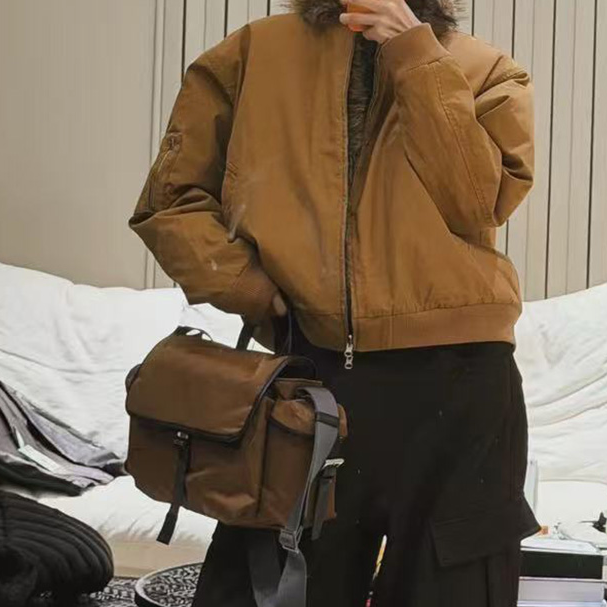 MIDOO ZNNZ 防水帆布高级感小众单肩斜挎信封外套