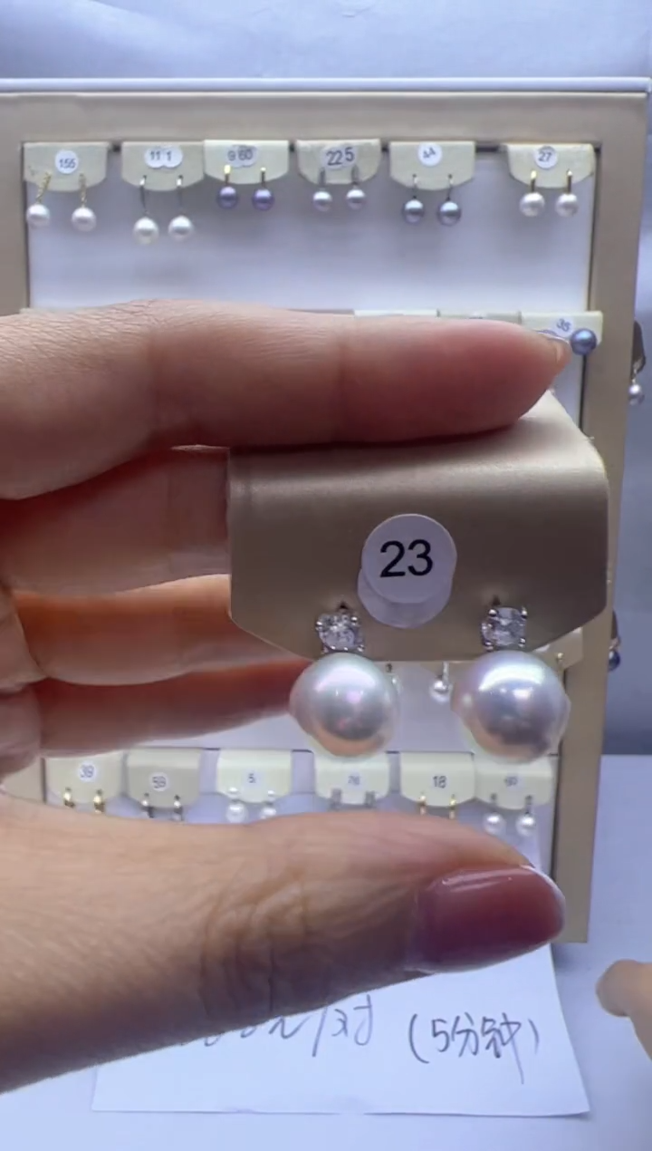 【闪购商品】淡水珍珠耳饰银S925镶嵌23