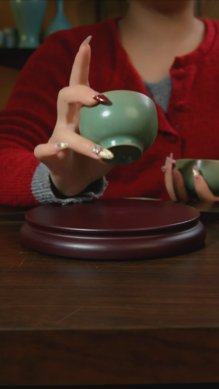 杯子瓷吕*林汝州原产地原矿仿古老釉q