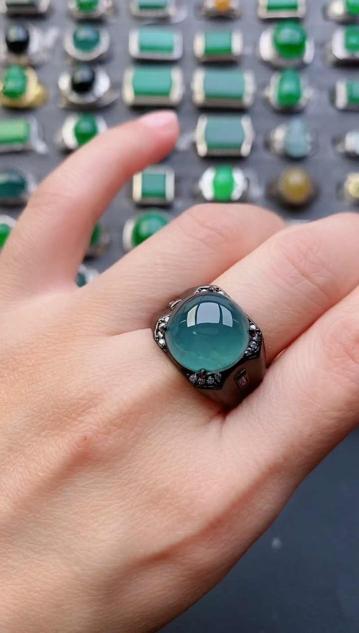 【闪购商品】翡翠戒指银S925镶嵌213231