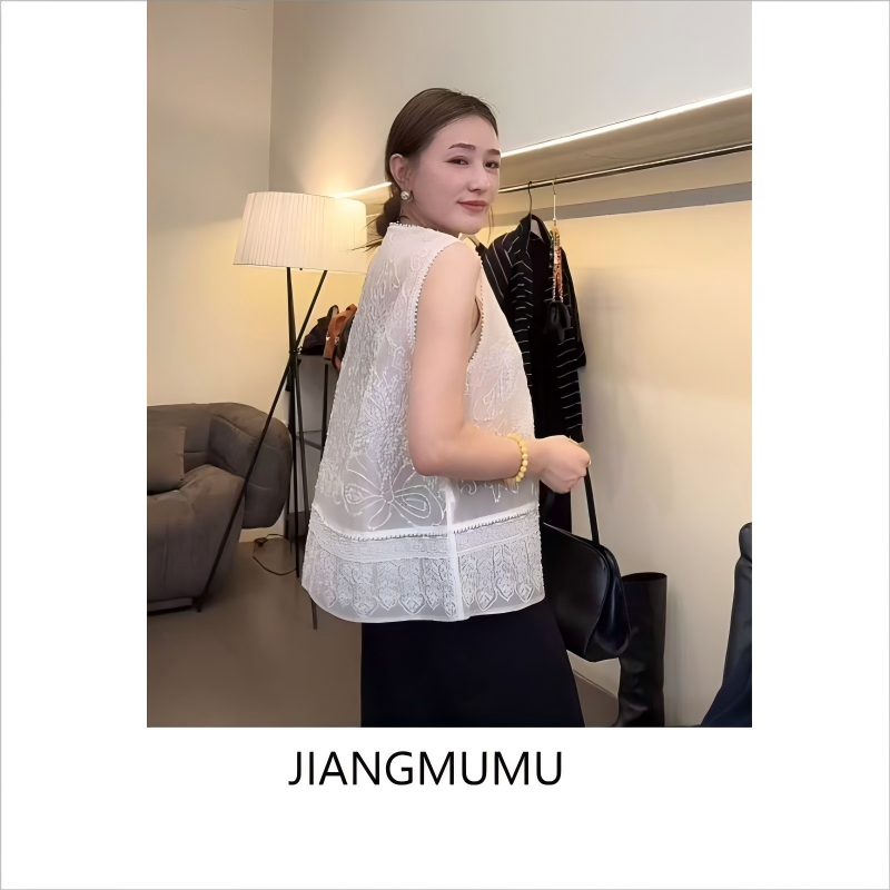 551高订真丝珠片国风马甲