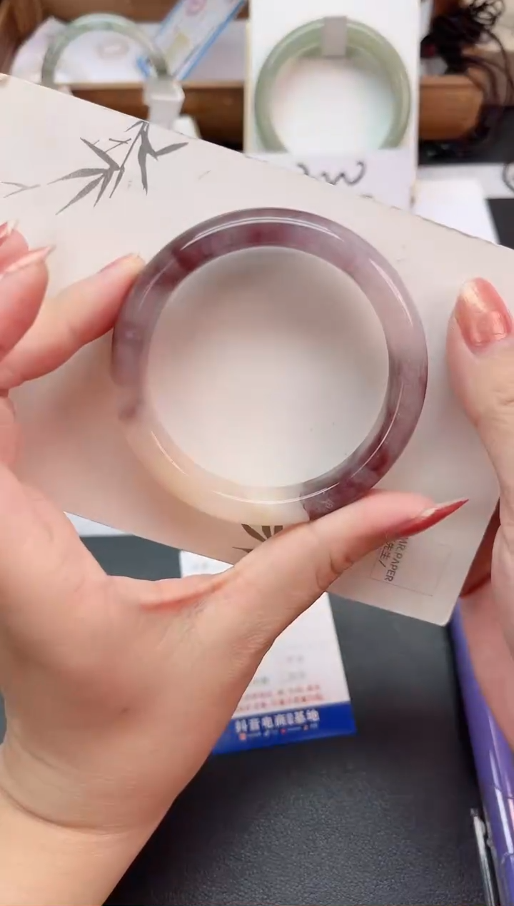 石英质玉（金丝玉）手镯未镶嵌V101-55