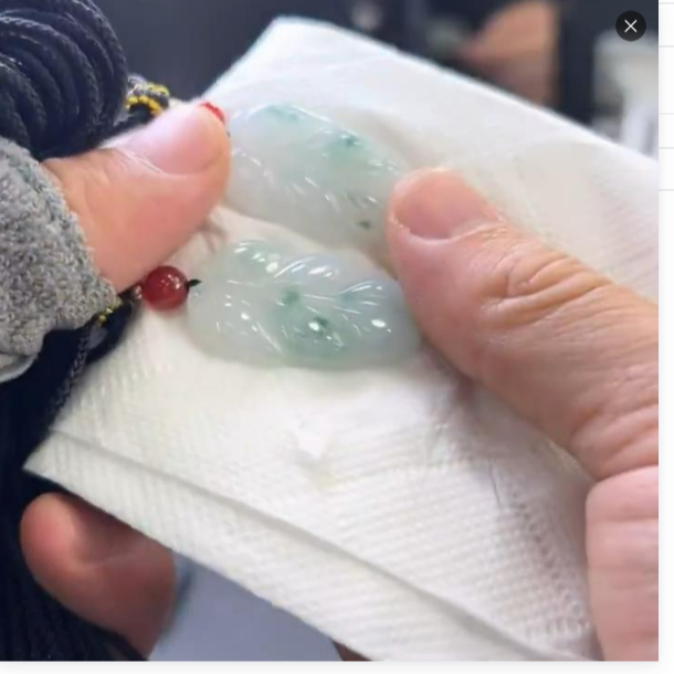  「九哥严选款」天然缅甸翡翠挂件/@JJ1121-G006/叶子