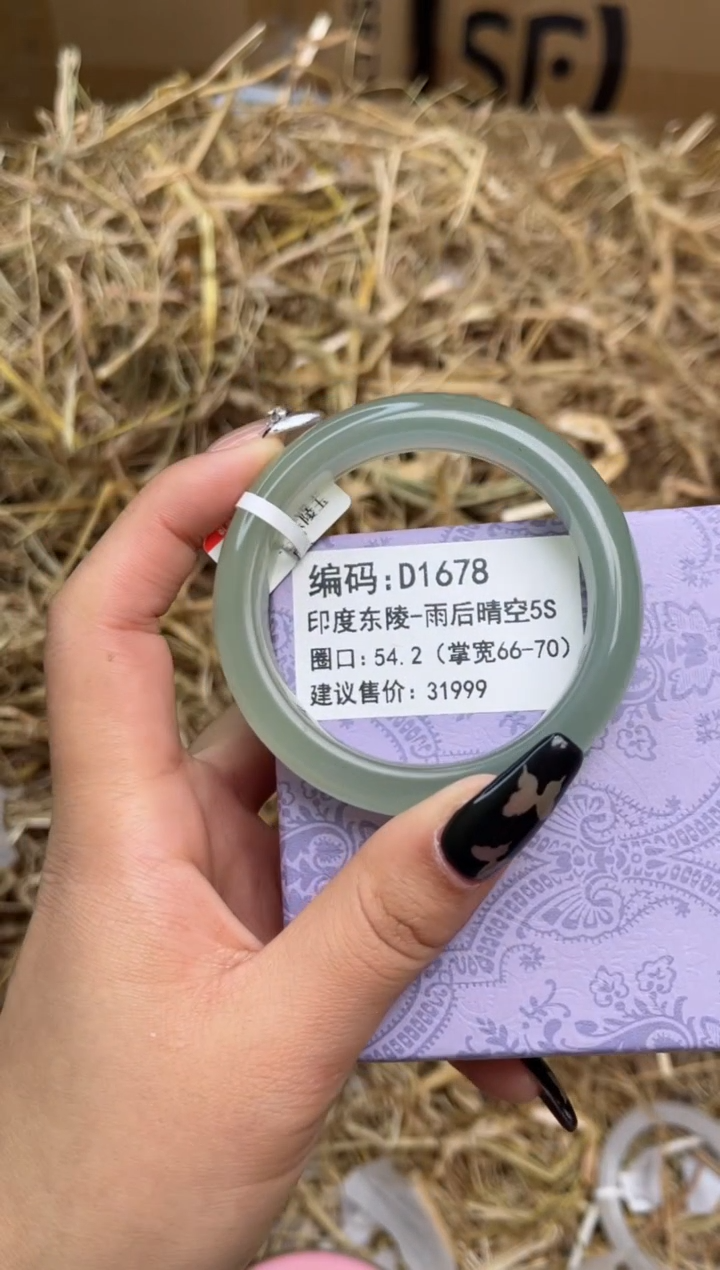 未镶嵌手镯石英质玉D1678-54.2