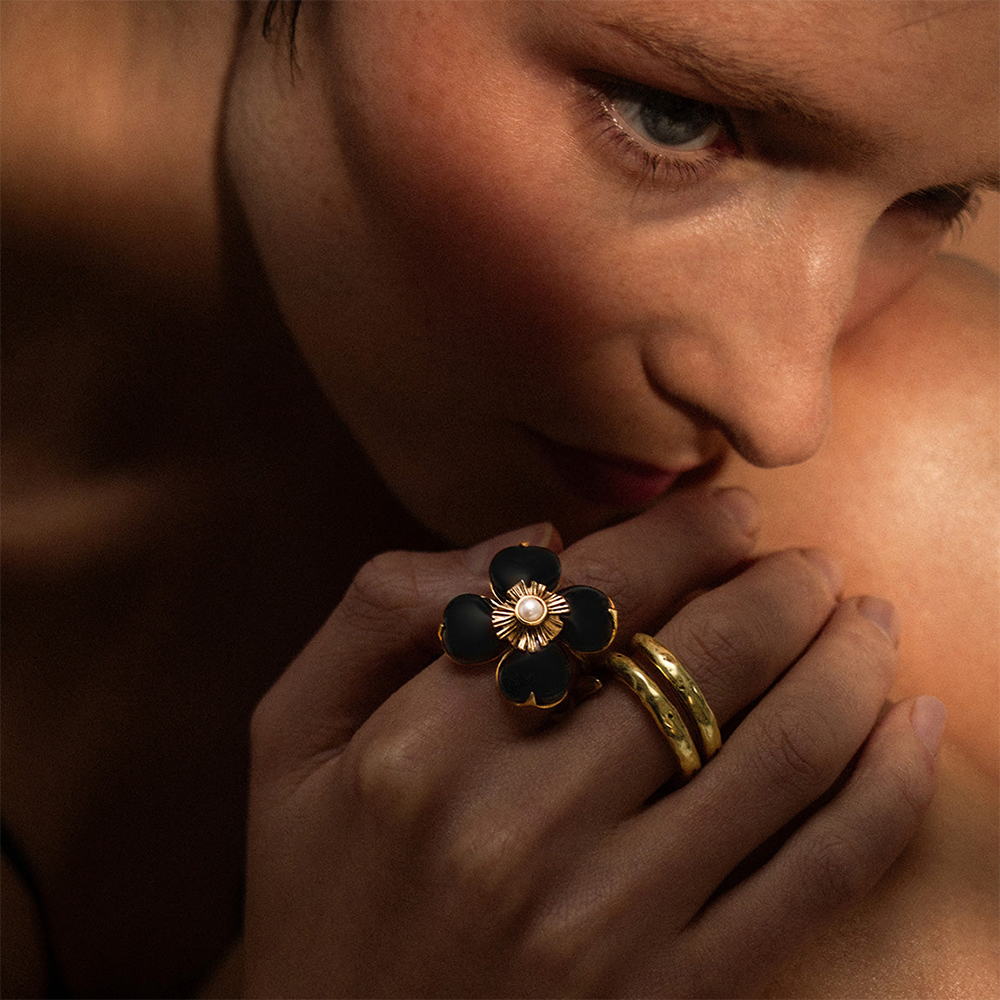 合金戒指 GOOSSENS 女士花卉图案镀金戒指 29*29mm 0062512004