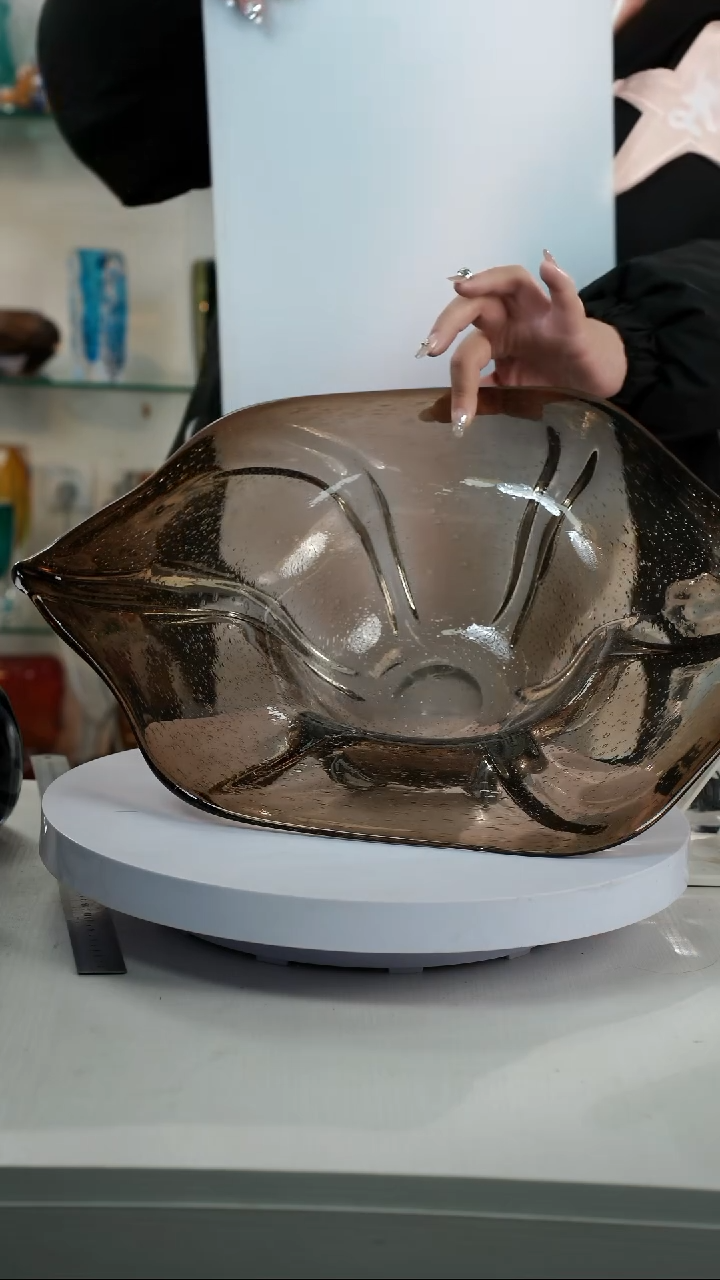 【闪购商品】琉璃【弘扬】高轻奢琉璃花器微瑕福利长50