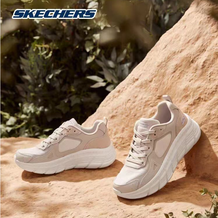 【星云紫】斯凯奇女鞋秋冬低帮休闲奶糕鞋系带云朵鞋117380