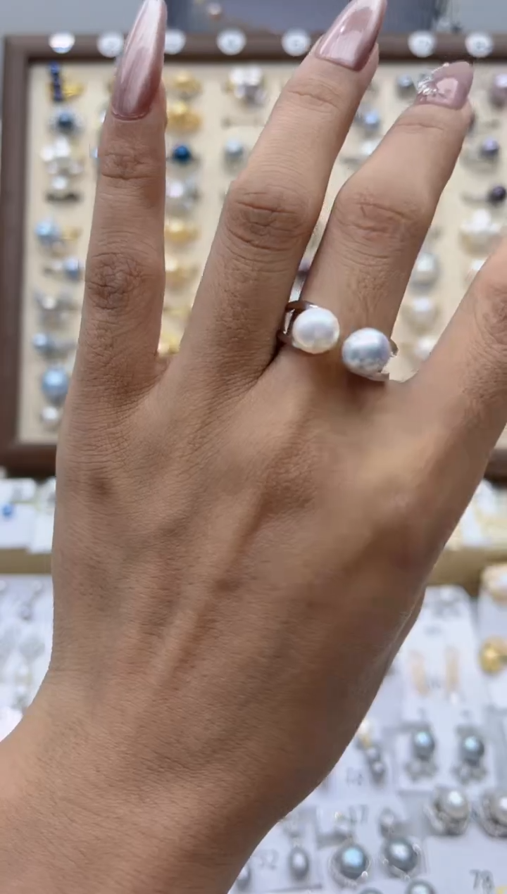 【闪购商品】淡水珍珠戒指合金6