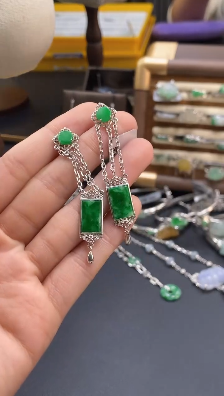 颈饰银S925镶嵌翡翠15775