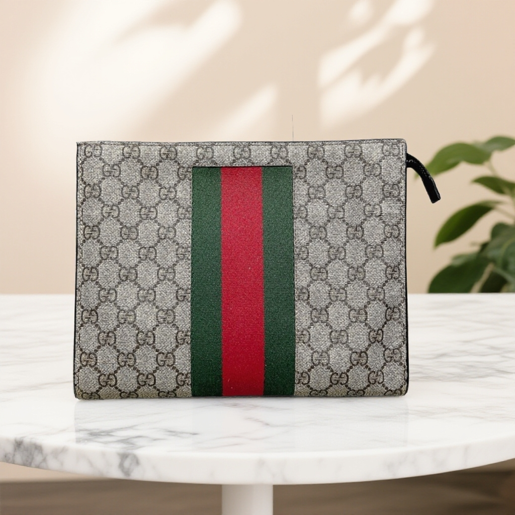 95新 GUCCI/古驰  老花红绿配色洗漱包 1809 2700 