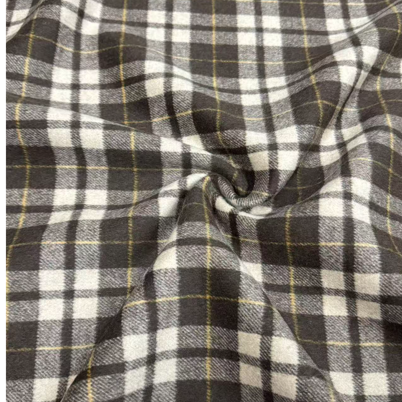 1000克【棕色格子双面羊绒面料】冬季羊毛马甲西服外套面料
