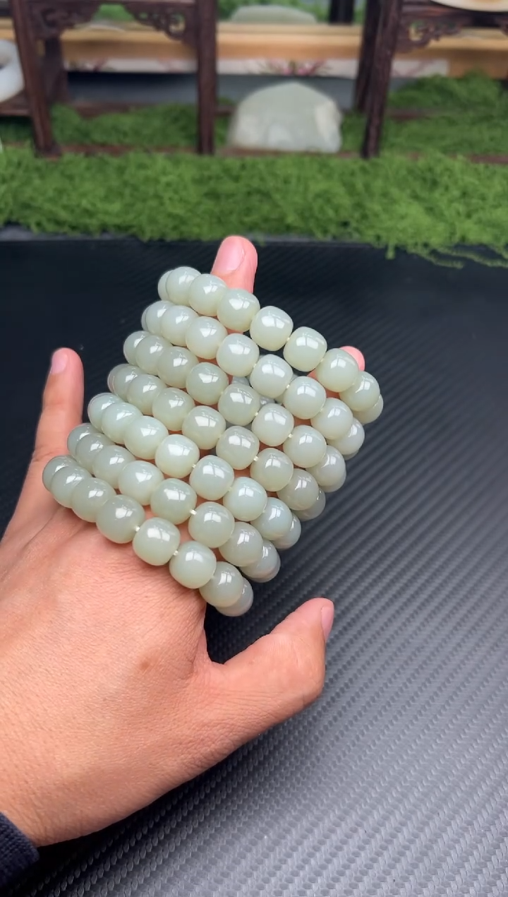 未镶嵌手串和田玉且末微色差近矿卡12多样性发货拍一发一
