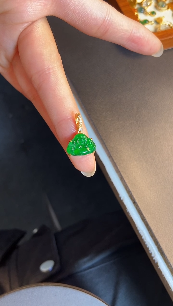 吊坠(不含链)银S925镶嵌翡翠1