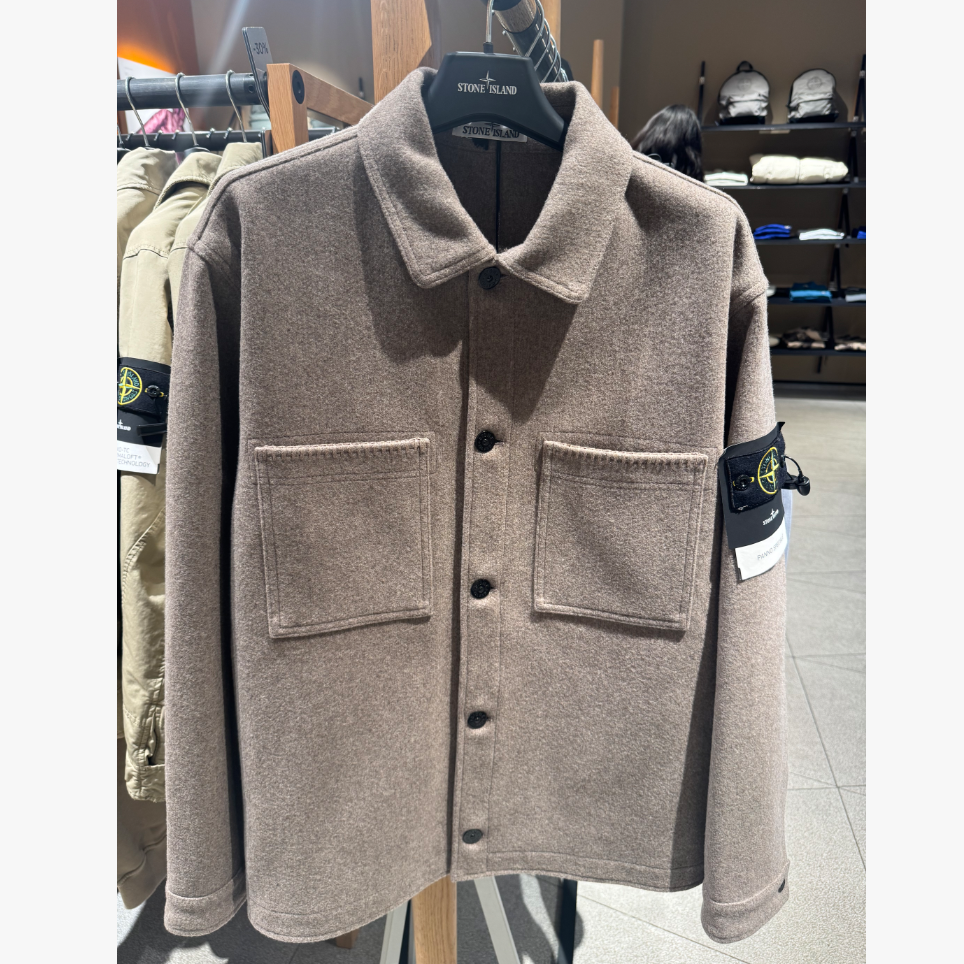 【巴黎直邮】STONE ISLAND石头岛男士翻领保暖毛呢大衣外套7915Q1