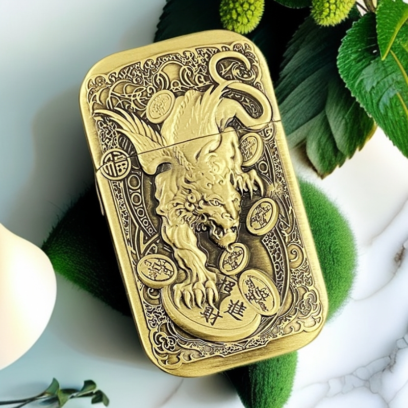 花哥HG05浮雕（貔貅）煤油机煤油打火机（需自行加油）26