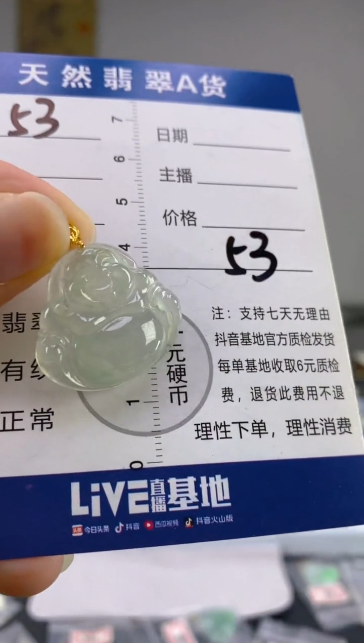 【闪购商品】翡翠颈饰18K金镶嵌天然A货翡翠