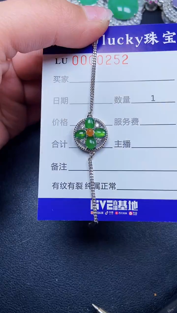 【闪购商品】翡翠颈饰银S925镶嵌0252