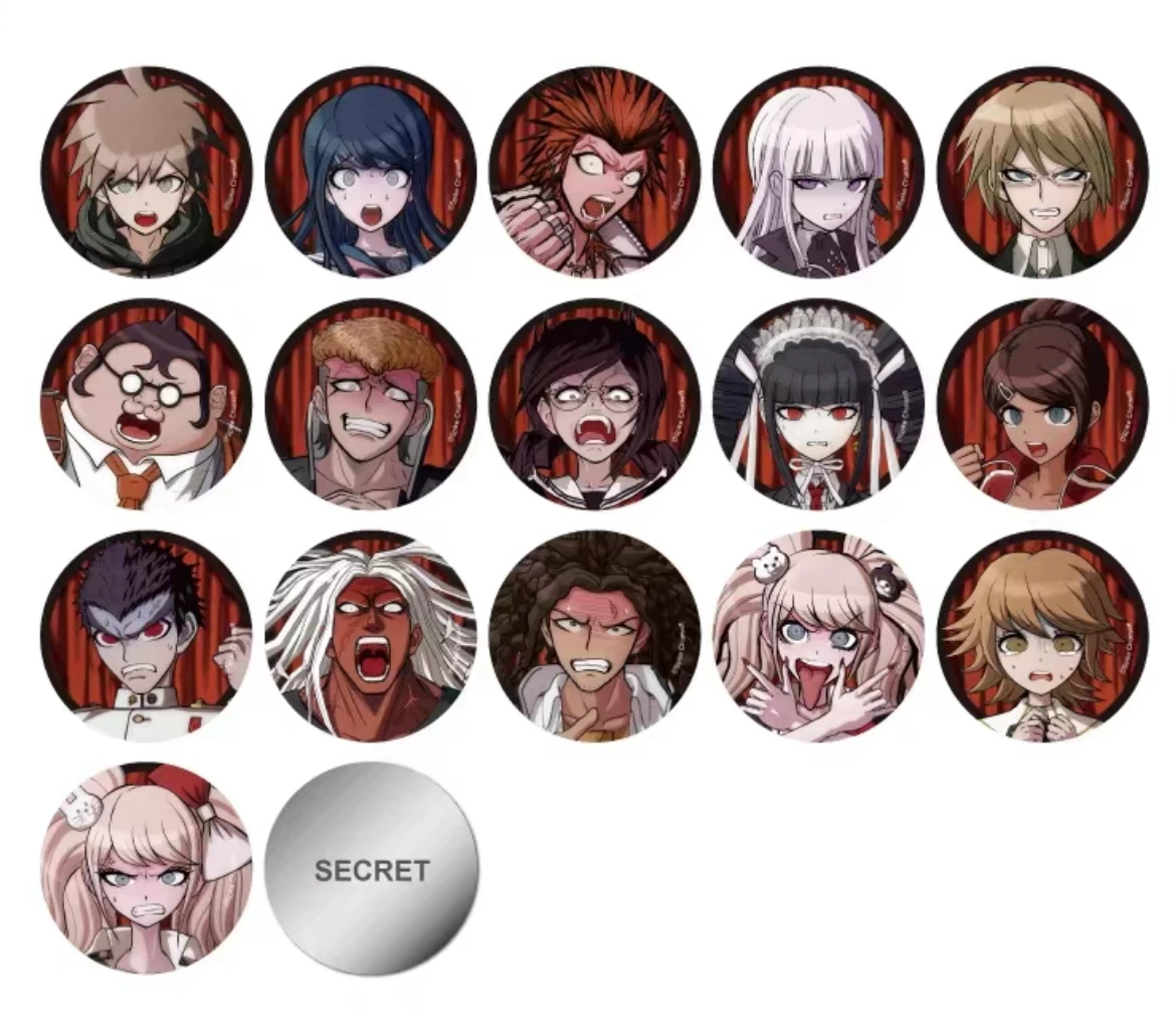 弹丸论破一代怒颜圆吧唧徽章盲抽/混池 默认代拆 直邮备注