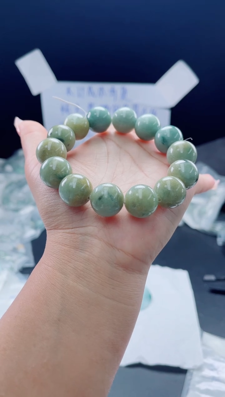 未镶嵌戒指翡翠珠串14.9