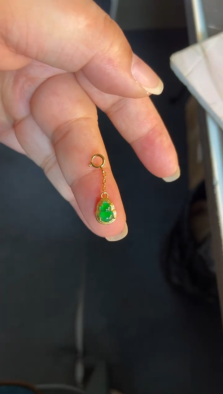 吊坠(不含链)银S925镶嵌翡翠1