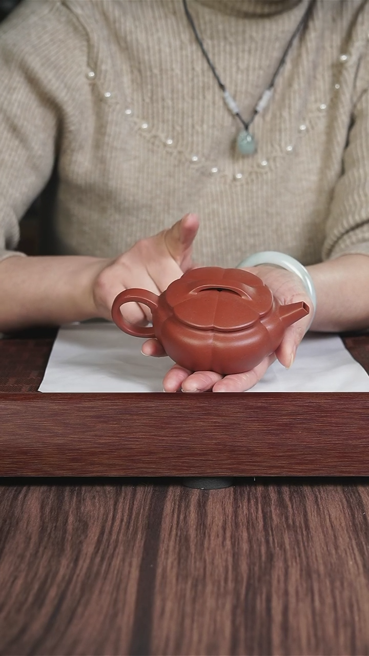 【闪购商品】紫砂茶壶筋纹器朱泥 