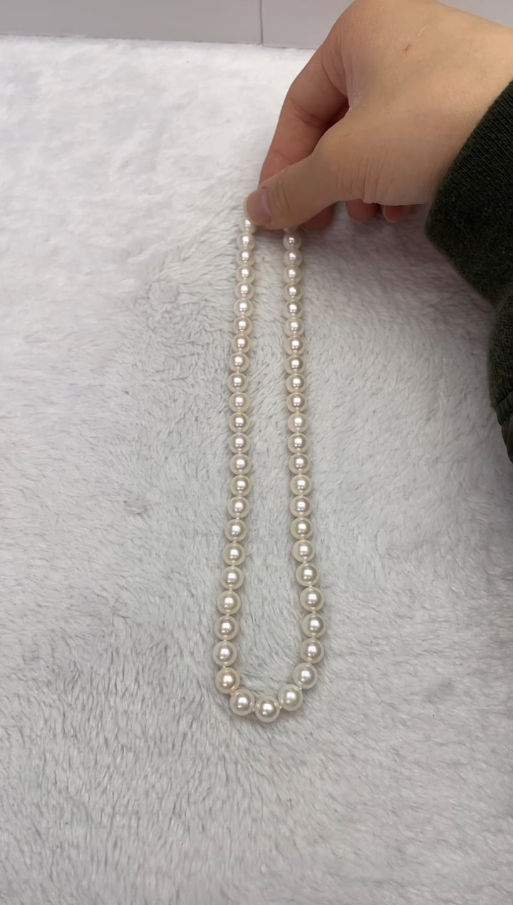 【闪购商品】海水珍珠项链银S925镶嵌AK8-8.5mm（多样性发一）