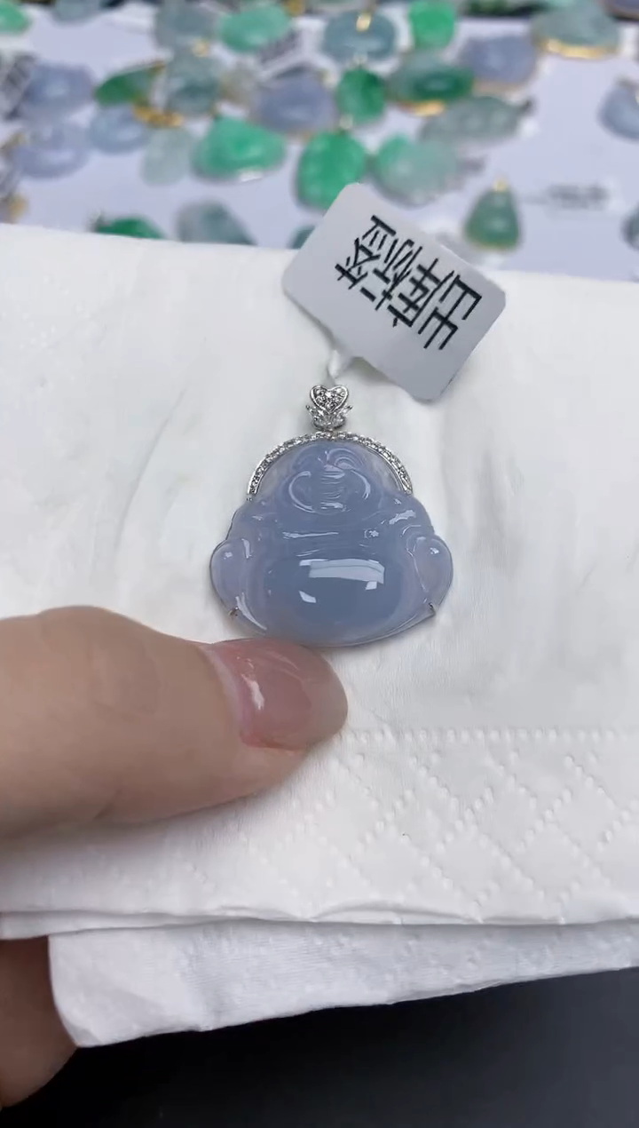 【闪购商品】翡翠颈饰18K金镶嵌天然缅甸翡翠A货